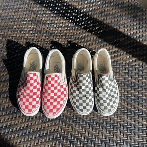 Vans checkered slip ons x 2 size 7 womens